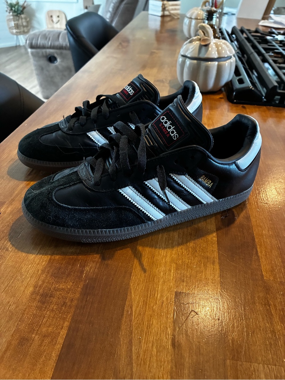 adidas Samba Classic Black with White Stripes Men's Sneakers